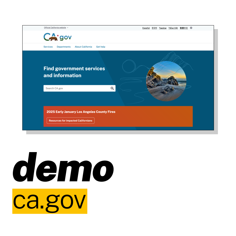 Text: ca.gov demo