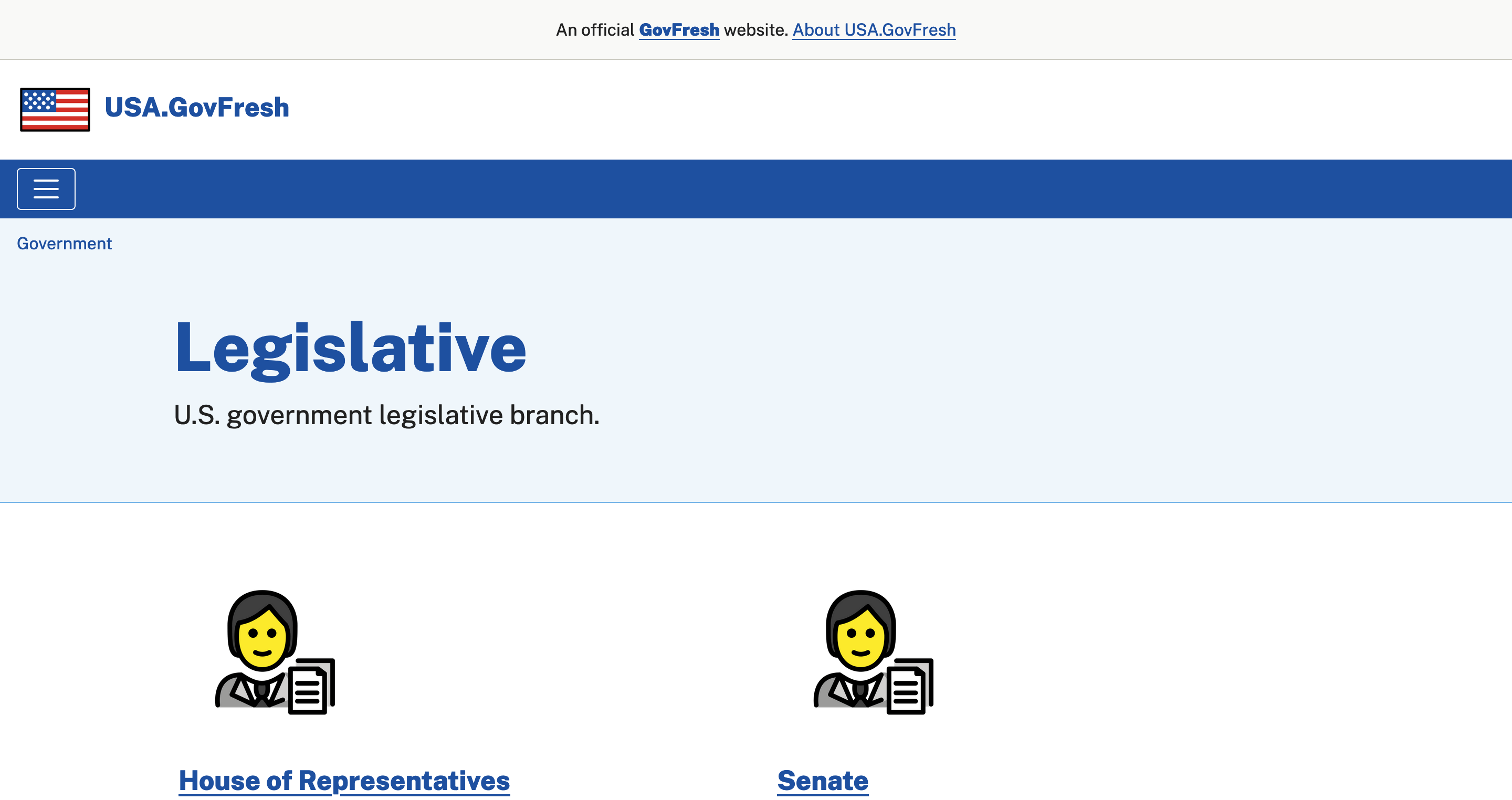 Legislative page