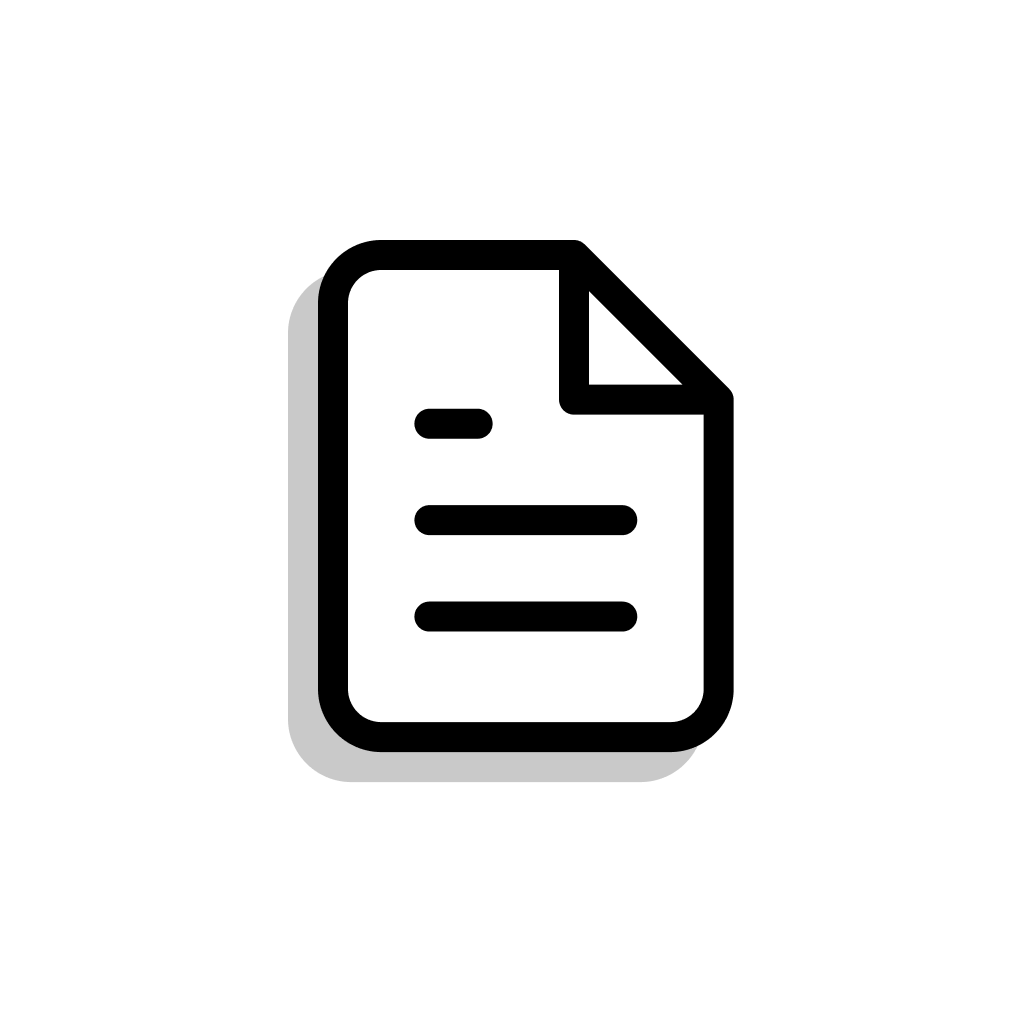 Icon of a document file with right corner folded down